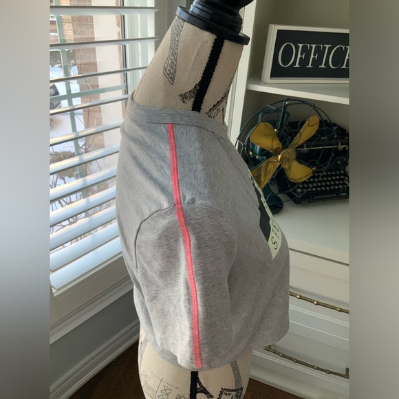 STELLA MCCARTNEY X ADIDAS Stella Sport Grey Cropped T-shirt Women’s Size Medium - Picture 11 of 11